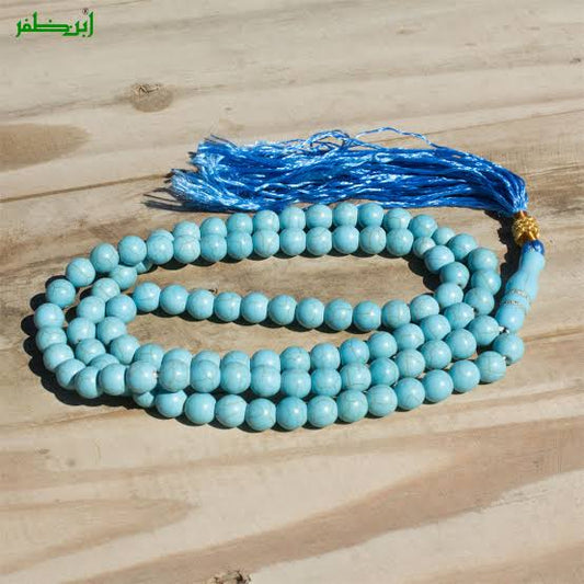 Turquoise Feroza Tasbih – 33 Beads, 10mm