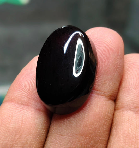 Original Yemeni Black Aqeeq (Haqeeq) Stone – Natural Akik Gemstone