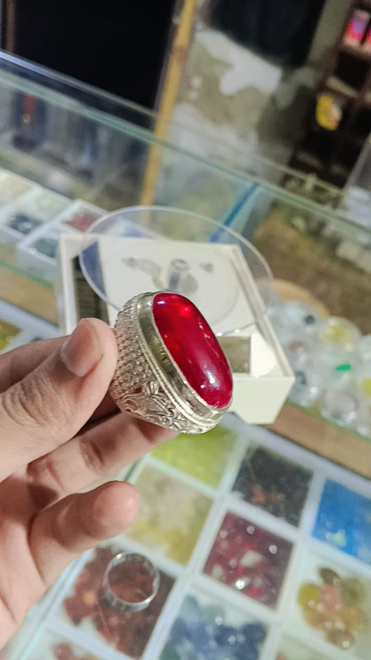 Original Yaqoot Ring In Chandi