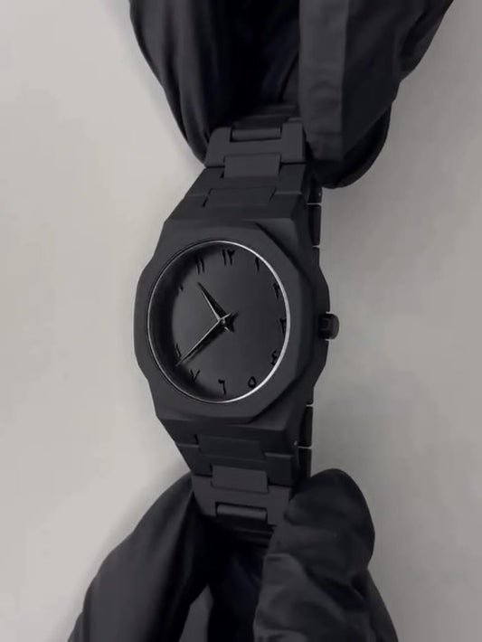 Arabic Dial Black Aura Watch