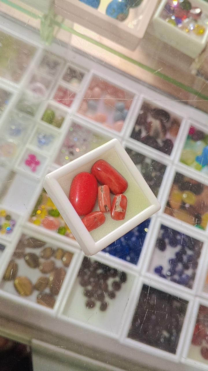 Original Red Marjan Stone – Natural Coral Gemstone (100% Genuine)