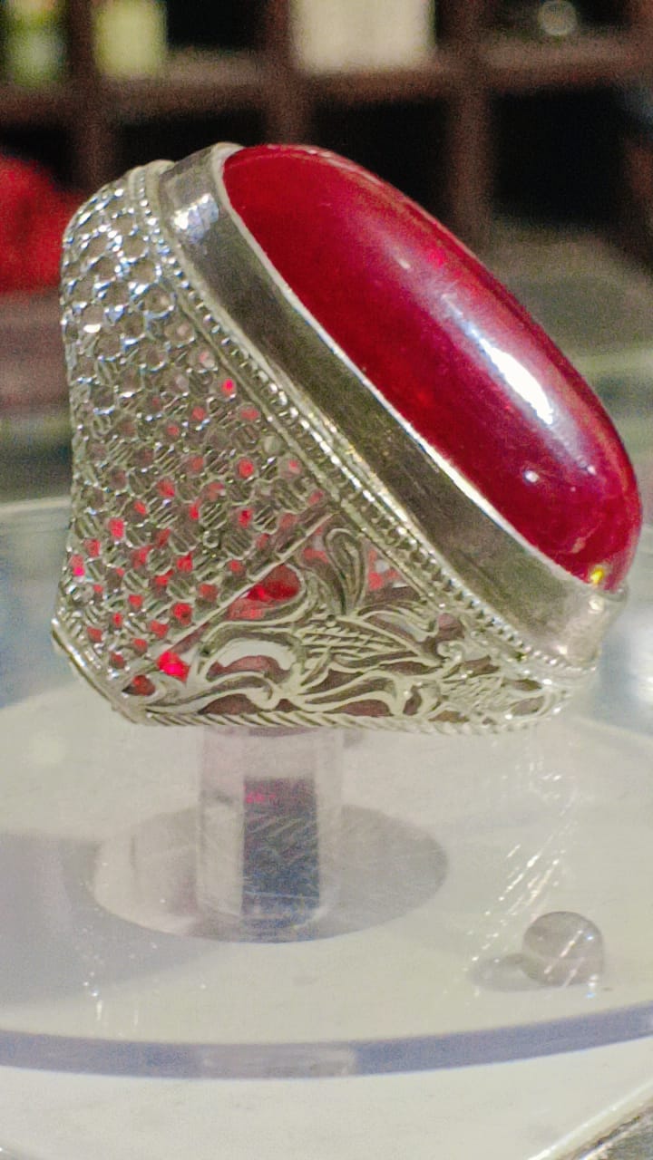 Original Yaqoot Ring In Chandi