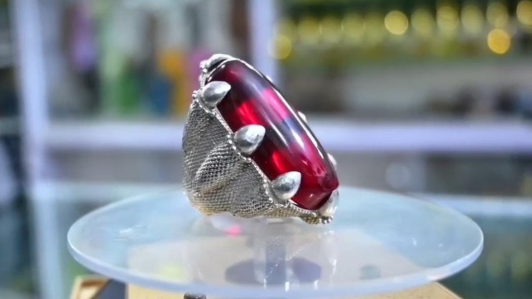 Original Yaqoot Ring Crocodile Design In Chandi